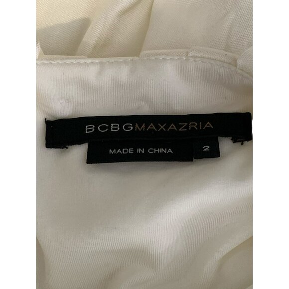 BCBG Max Azria Ivory Coquette Princesscore Sequin Balloon Bubble Dress Size 2 - Picture 2 of 7